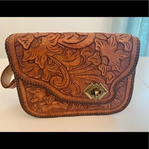 Vintage Hand tooled Mexican bag